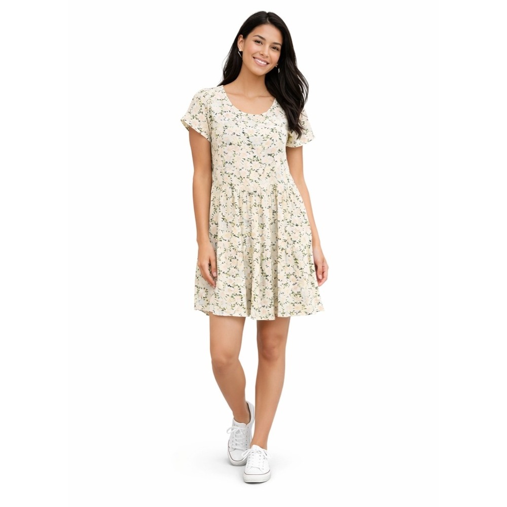 AMERICAN EAGLE Daisy Floral Babydoll‎ Dress Women's Medium Tiered